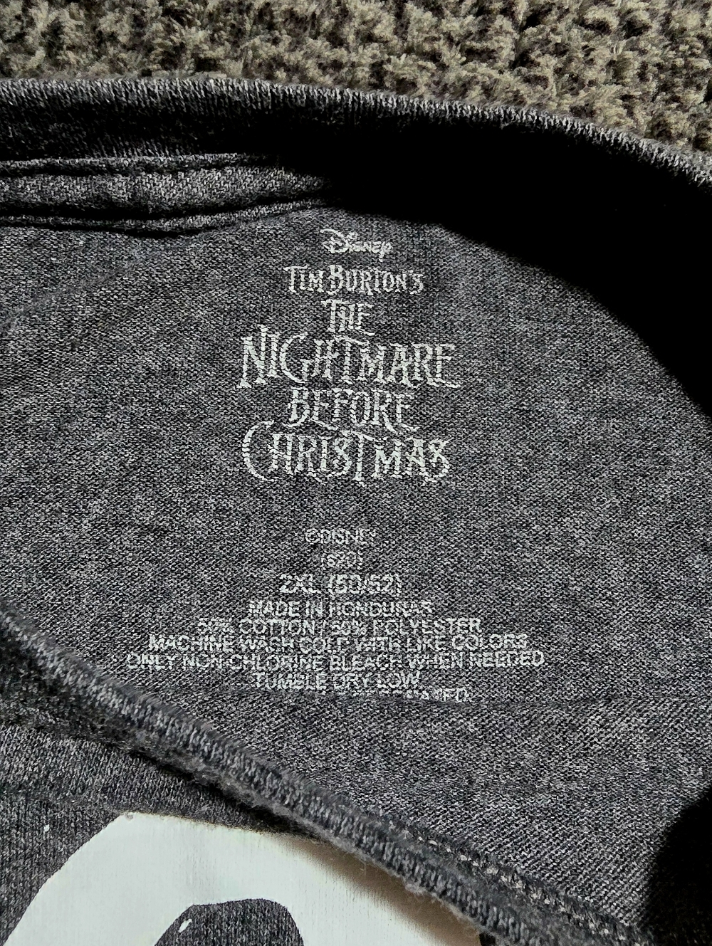Disney Nightmare Before Christmas Jack Skellington Graphic Tee Men’s 2XL Gray - Picture 4 of 5